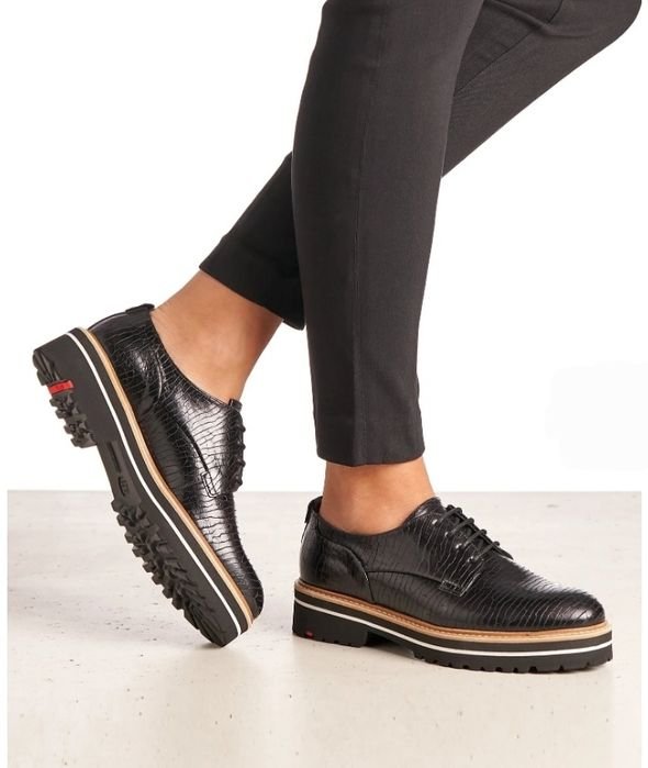 Damen LLOYD Slipper Schwarz Leder 39