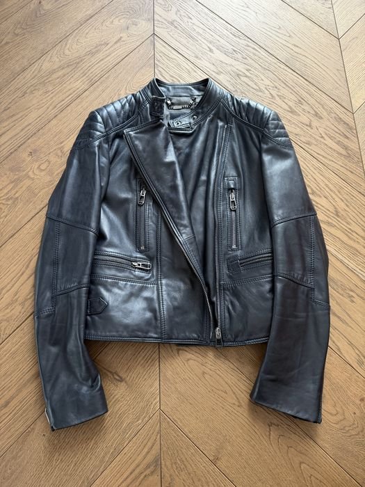 Мужской Joop Кожаная Куртка Тёмно-синий 34