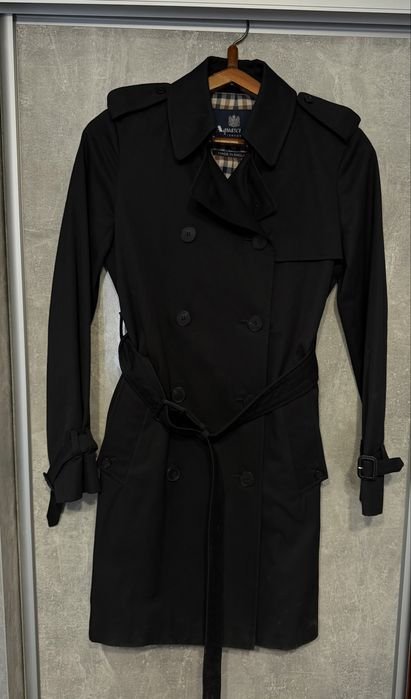 Женский Aquascutum Тренч Пальто Чёрный S-M