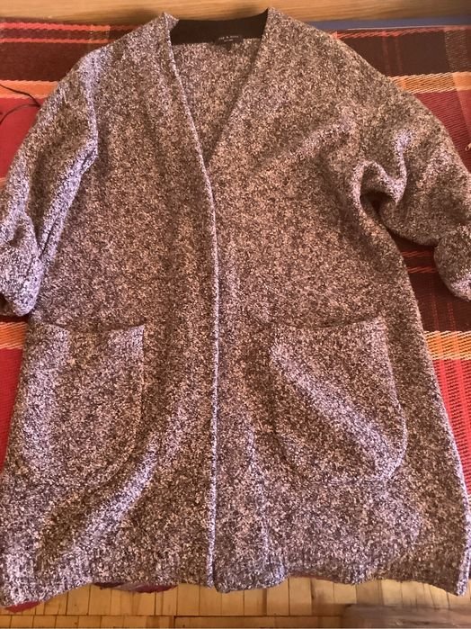 Женское Пальто Серое Трикотаж 40