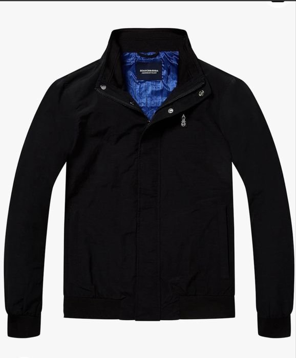 Мужской Scotch & Soda Бомбер Чёрный Полиэстер 36