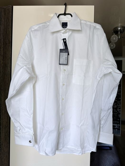 Мужской Daniel Hechter Сорочка Белая Хлопок 43