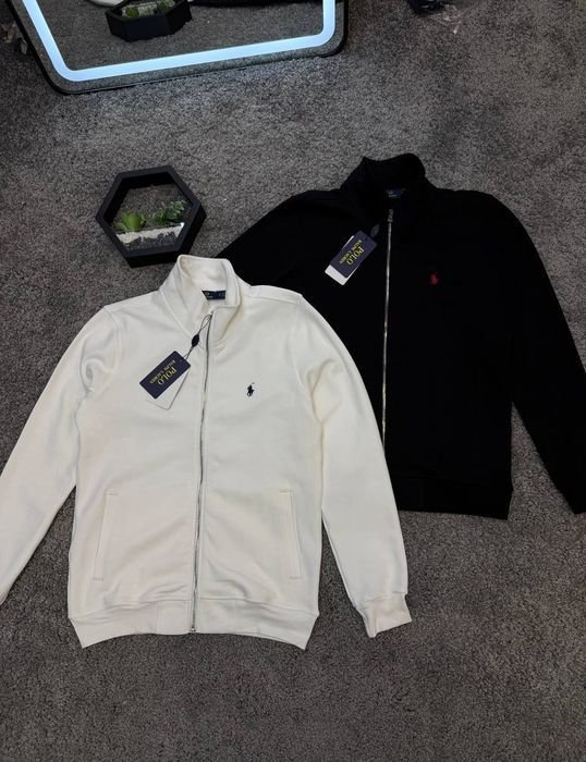 Uomo Ralph Lauren Felpa con Zip Nera 38