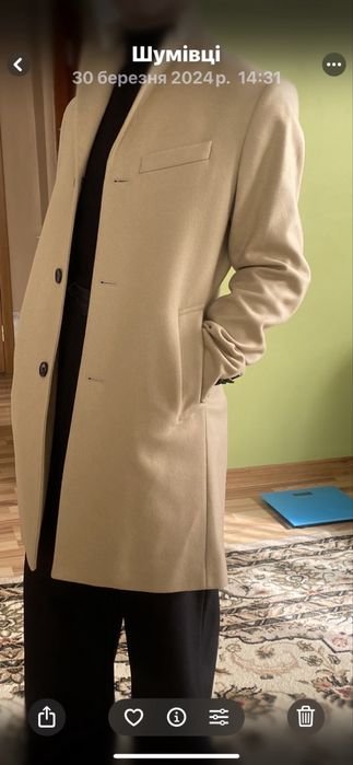 Homme J.LINDEBERG Manteau Beige Cachemire Autre