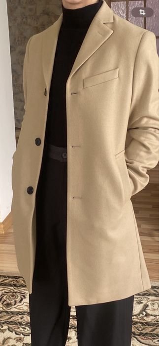 Herren J.LINDEBERG Mantel Beige Kaschmir Sonstiges