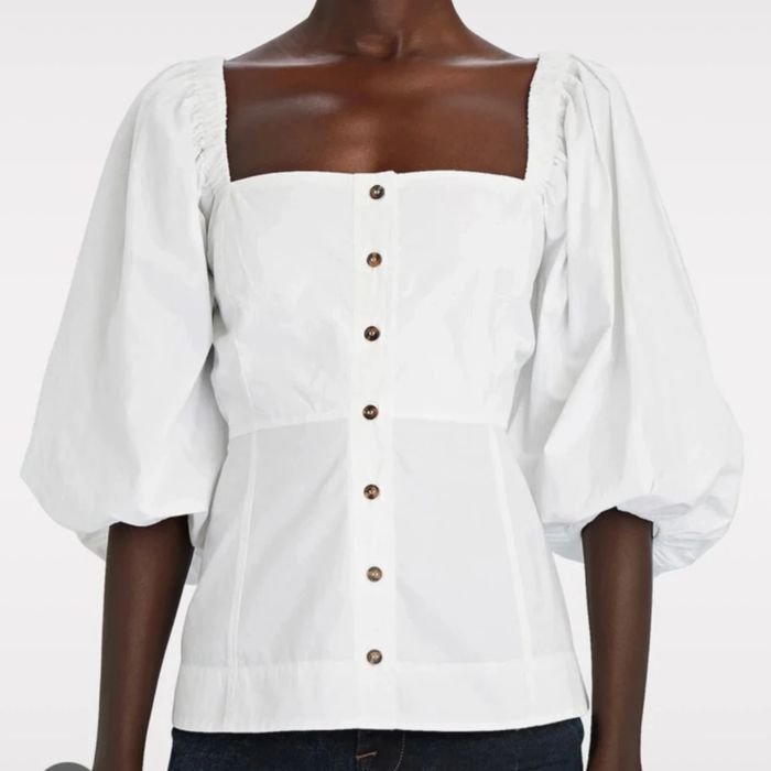 Женская Ganni Блуза Белая 40