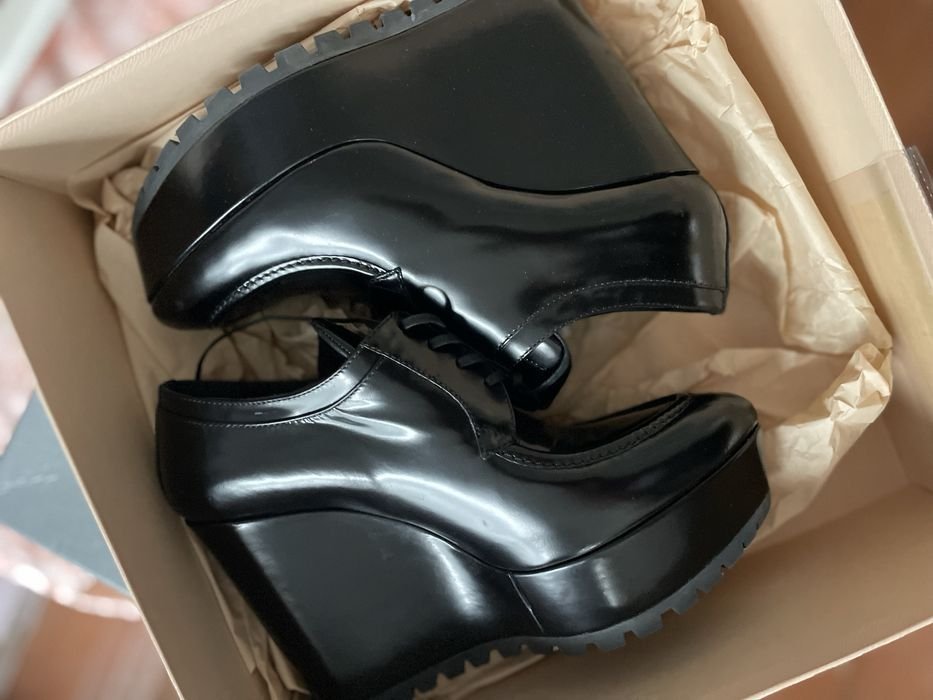 Damen PRADA Stiefeletten Schwarz Leder 39.5