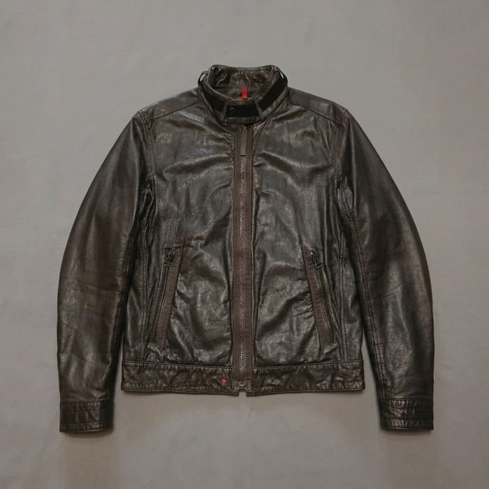 Мужской Strellson Куртка Серый Кожа 36