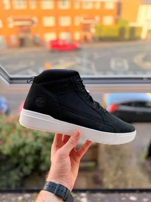 Uomo Timberland Stivali Neri Pelle 49