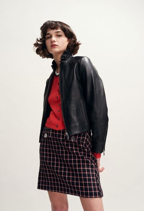 Женская Claudie Pierlot Куртка Чёрная Кожа 40