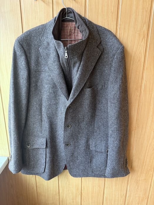 Men Suitsupply Jacket Grey Wool Blend 56