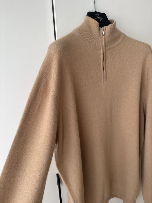 Мужской Johnstons Светр Бежевый Кашемир L-XL