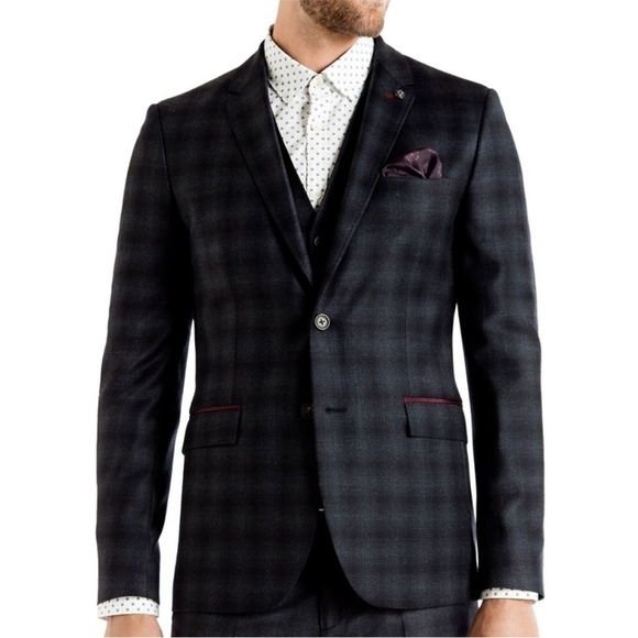 Homme Ted Baker Costume Gris Laine 38
