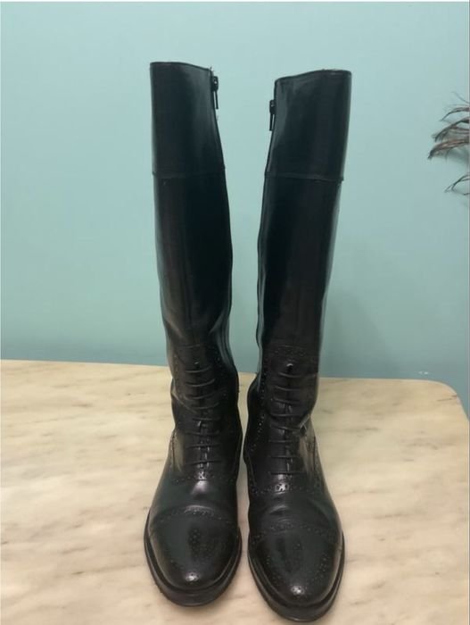 Donna Melvin & Hamilton Stivali Neri Pelle 38