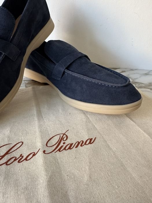 Herren Loro Piana Slipper Braun Wildleder 39-43