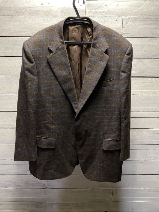 Herren Canali Sakko Braun Wolle L