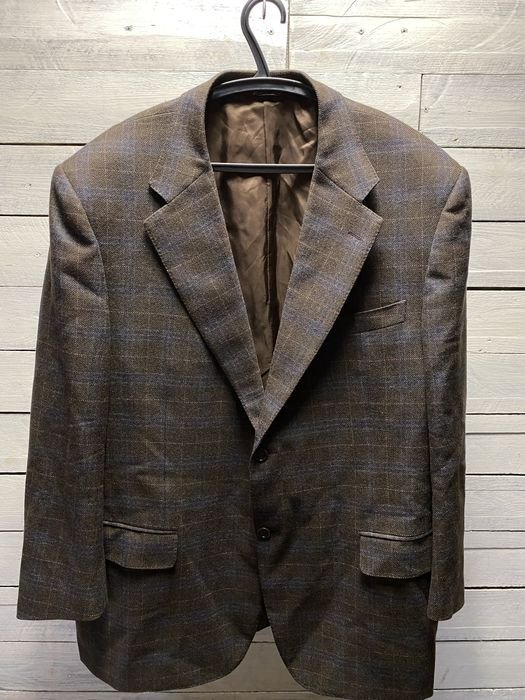 Herren Canali Sakko Braun Wolle L