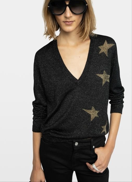 Donna Zadig & Voltaire Maglione Nero Lana