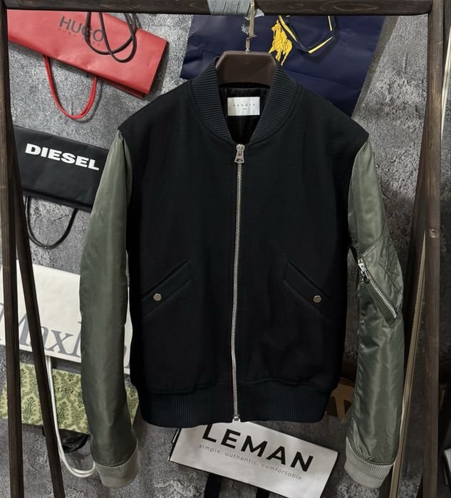 Donna Sandro Paris Bomber Nero Altro Materiale 38