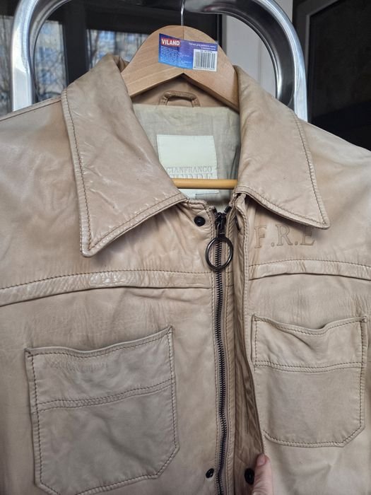 Men GianFrancoFerre Jacket Beige Leather 44