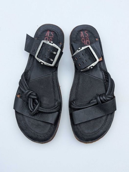 Женские Сандали Чёрные Кожа 40