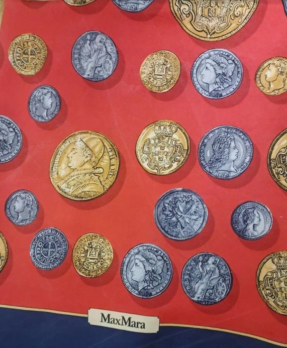 Унисекс MaxMara Хустка Красная Шелк