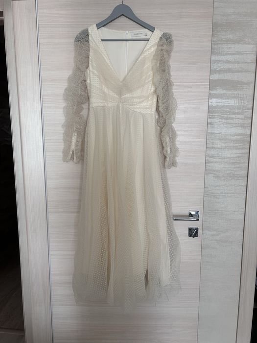 Женский Zimmermann Платье Кремовое 36