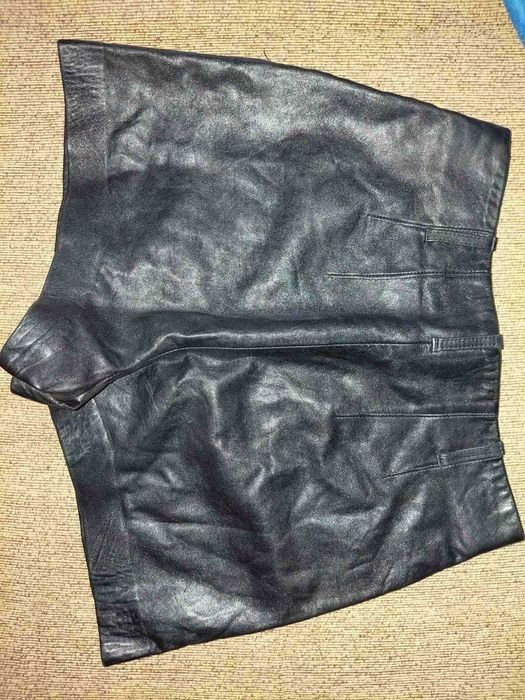 Женские Marc Cain Шорты Чёрные Кожа