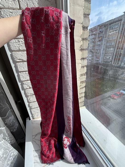 Унисекс Гуччи Шарф Шерсть 180x68