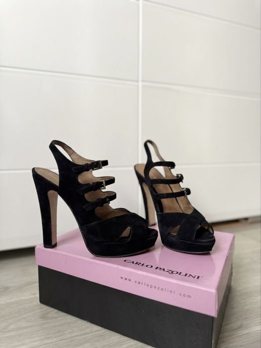 Women Carlo Pazolini Heels Black Suede 38