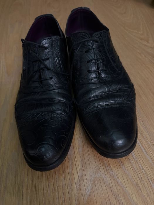 Мужской Etro Туфли Чёрный Кожа 41