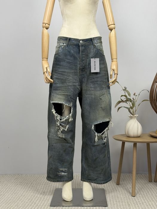 Herren Balenciaga Jeans Distressed XS