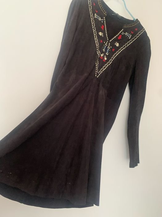 Женский Maison Scotch Платье Чёрное Кожа 38