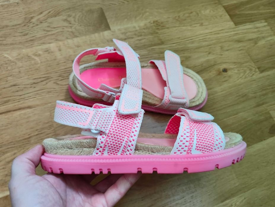 Donna Cristian Dior Sandali Rosa Tessuto 37.5