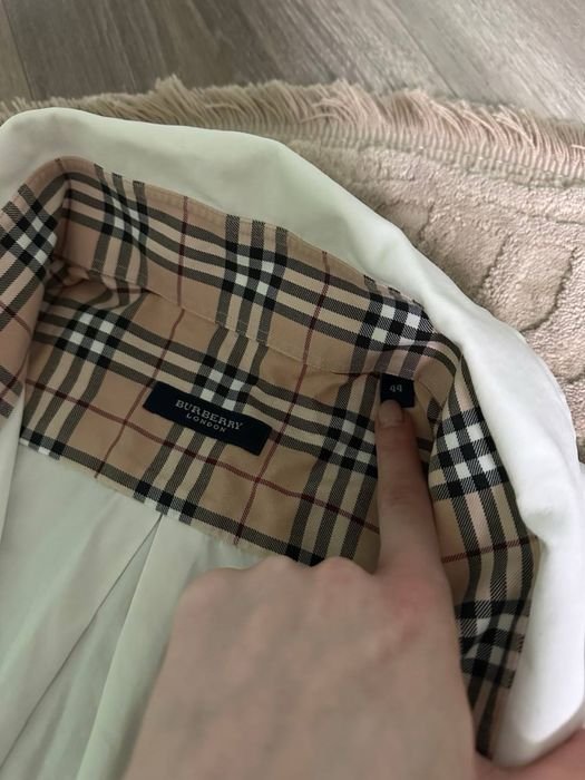 Homme Burberry Chemise Blanche
