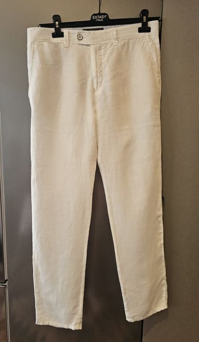 Uomo Brax Pantaloni Bianchi 48