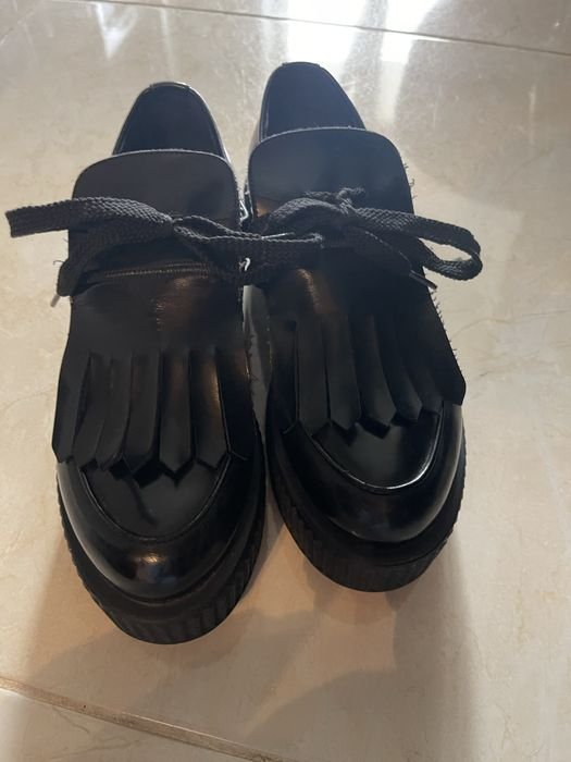 Мужской PINKO Туфли Чёрный Кожа 38