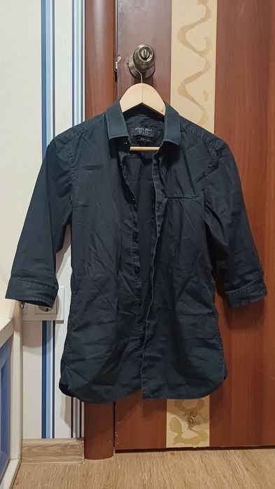 Мужская Spencer Hart Сорочка Чёрная Хлопок