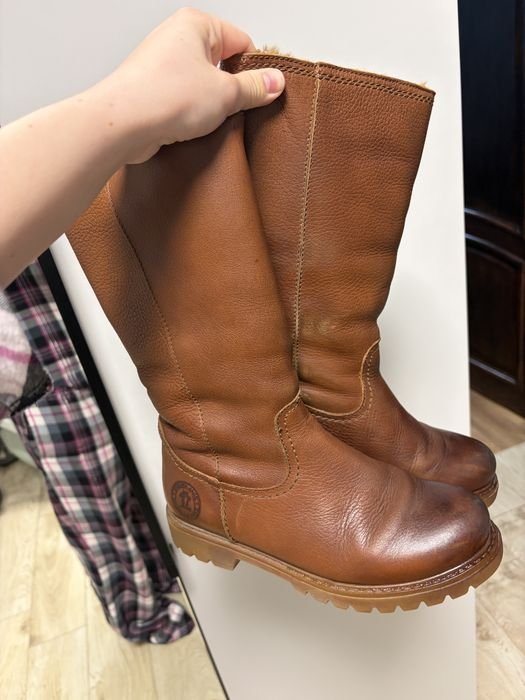 Женские Panama Jack Ботинки Коричневый Кожа 36