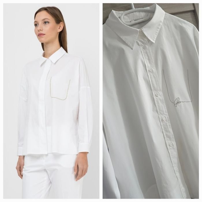 Женская Peserico Рубашка Белая 48