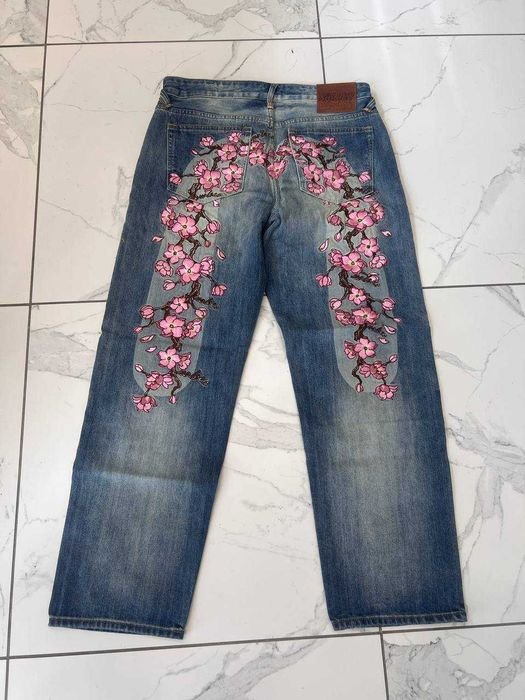 Мужской Evisu Джинсы Тёмно-синий  