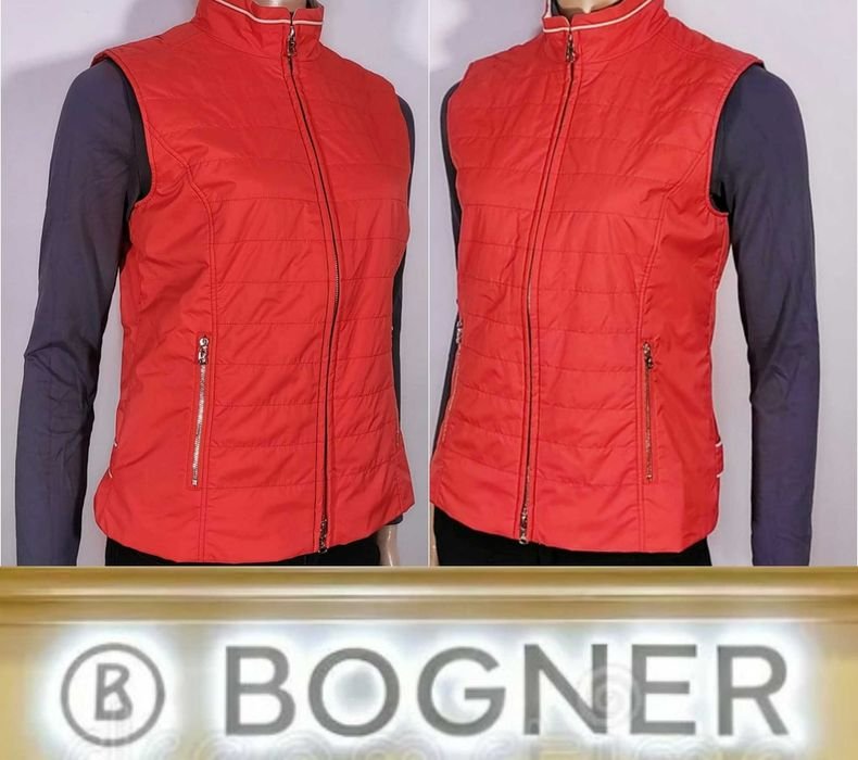 Femme Bogner Gilet Rouge Corail