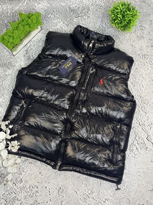 Uomo Ralph Lauren Gilet Nero Poliestere