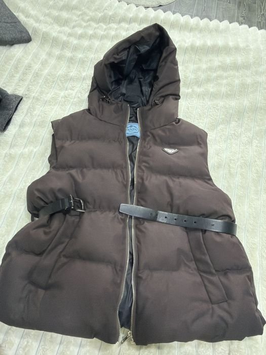 Damen Prada Weste Braun 38