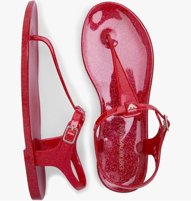 Женские Emporio Armani Сандали Красные Силикон 37