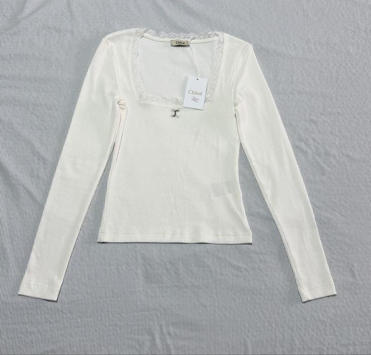 Damen Chloe Pullover Weiß Baumwolle 38