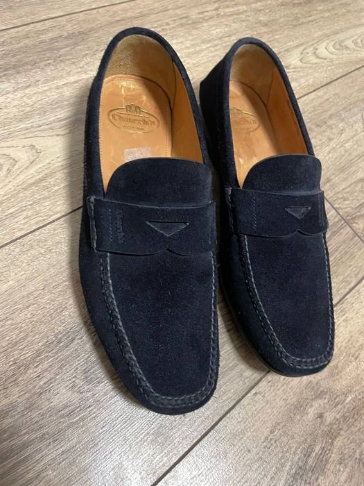 Мужские Church's Лоферы Тёмно-синие Замша 42