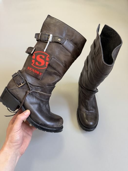 Women Sendra Boots Grey Leather 35