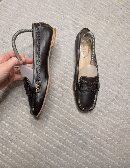 Женские Tod's Лоферы Коричневый Кожа 41