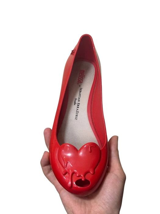 Damen Melissa Absatzschuhe Rot Gummi 37